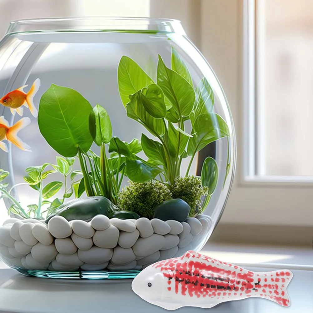 

2Pcs Floating Ceramic Goldfish Koi Fish Aquarium Realistic Floating Fish Tank Decoration Garden Pond Ornament Underwater Craft
