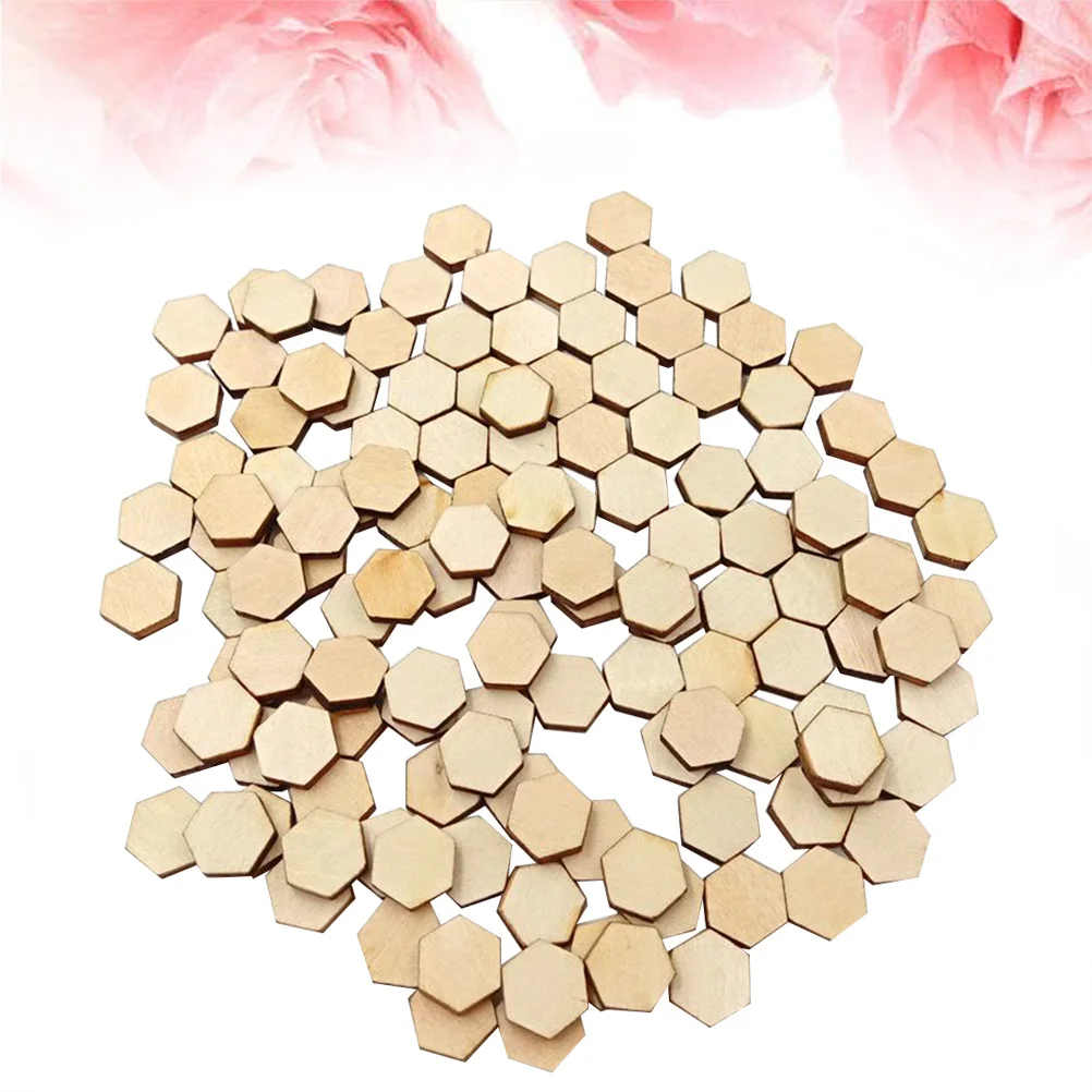 

100 шт. незаконченные сотовые древесные стружки, гладкие вырезы поверхности для поделок, живописи, украшения ручной работы, кусочки дерева, украшения