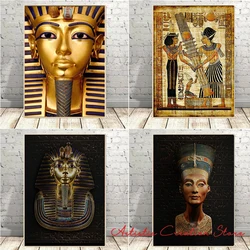 Golden Mask Ancient Egypt Pharaoh Tutankhamun Poster Art Canvas Painting Print Pictures Luxury Living Room Wall Art Home Decor