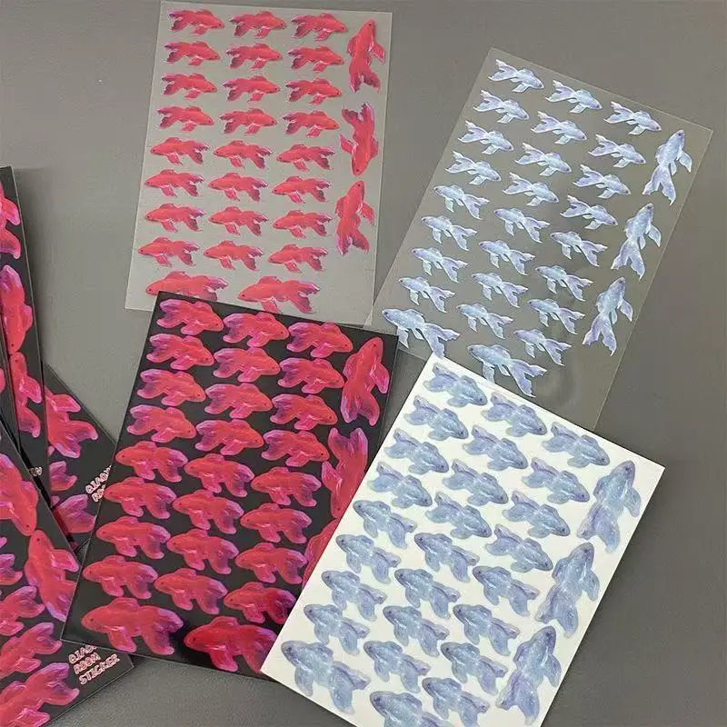 Cartoon Red and Blue Creative Decorative Book Stickers