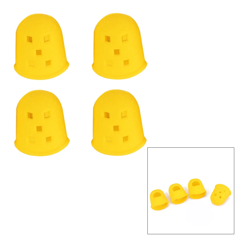 

4Pcs Silicone Guitar Finger Caps Fingertip Protectors for Beginners Men Women Suitable for Ukulele Mandolin Banjo Cyan L