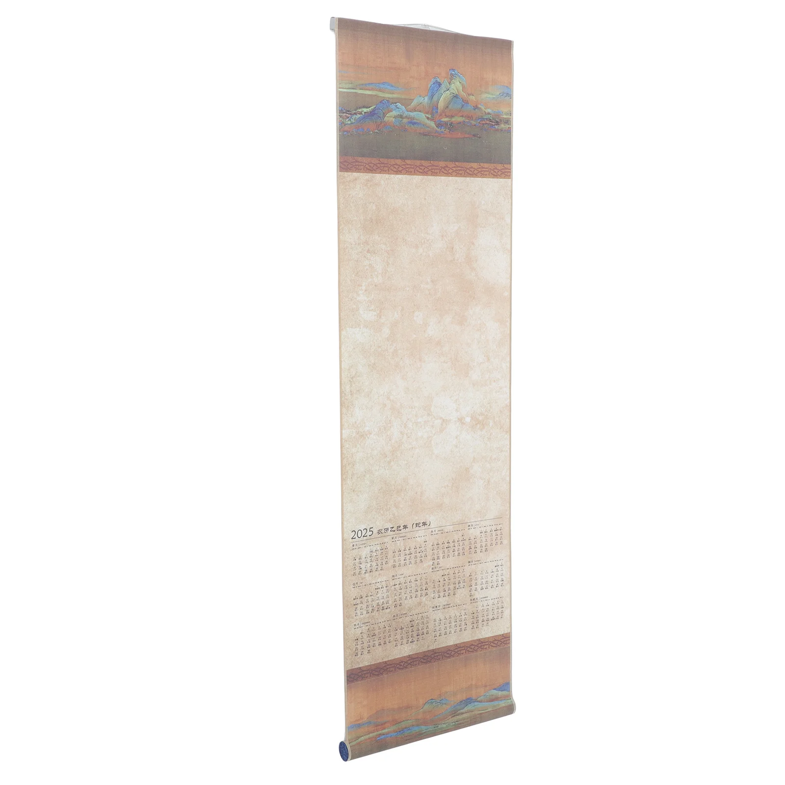 Пустая прокрутка бумаги для каллиграфии, китайская живопись, деревянная рамка, кисть для письма, художественная подвесная прокрутка, украшение на стену 2025