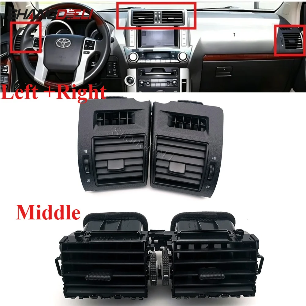 Car Interior Dash Air Outlet Vent Grille Assembly Left Right Middle Fit For Toyota Land Cruiser Prado LC150 2010‑2017 AC Vent