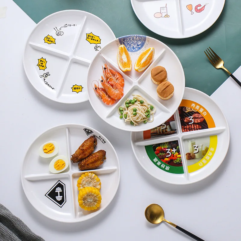 

Commercial Divided Dining Plate Imitation Porcelain Melamine Tableware