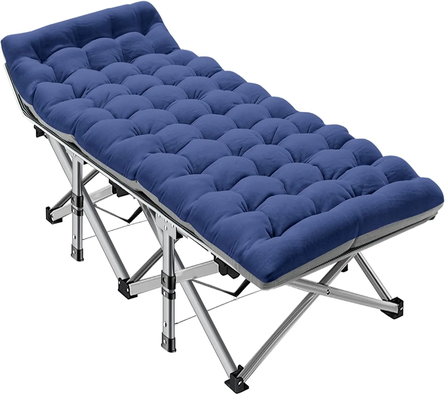 

Extra Wide 28" Camping Cot for Adults, Heavy-Duty 1200D Oxford Fabric, Portable Folding Bed with Mat & Carry Bag