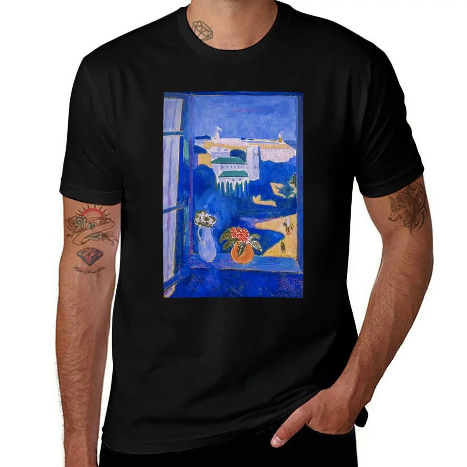 

Window at Tangier by Henri Matisse T-Shirt plain korean fashion customizeds fitted t shirts for men