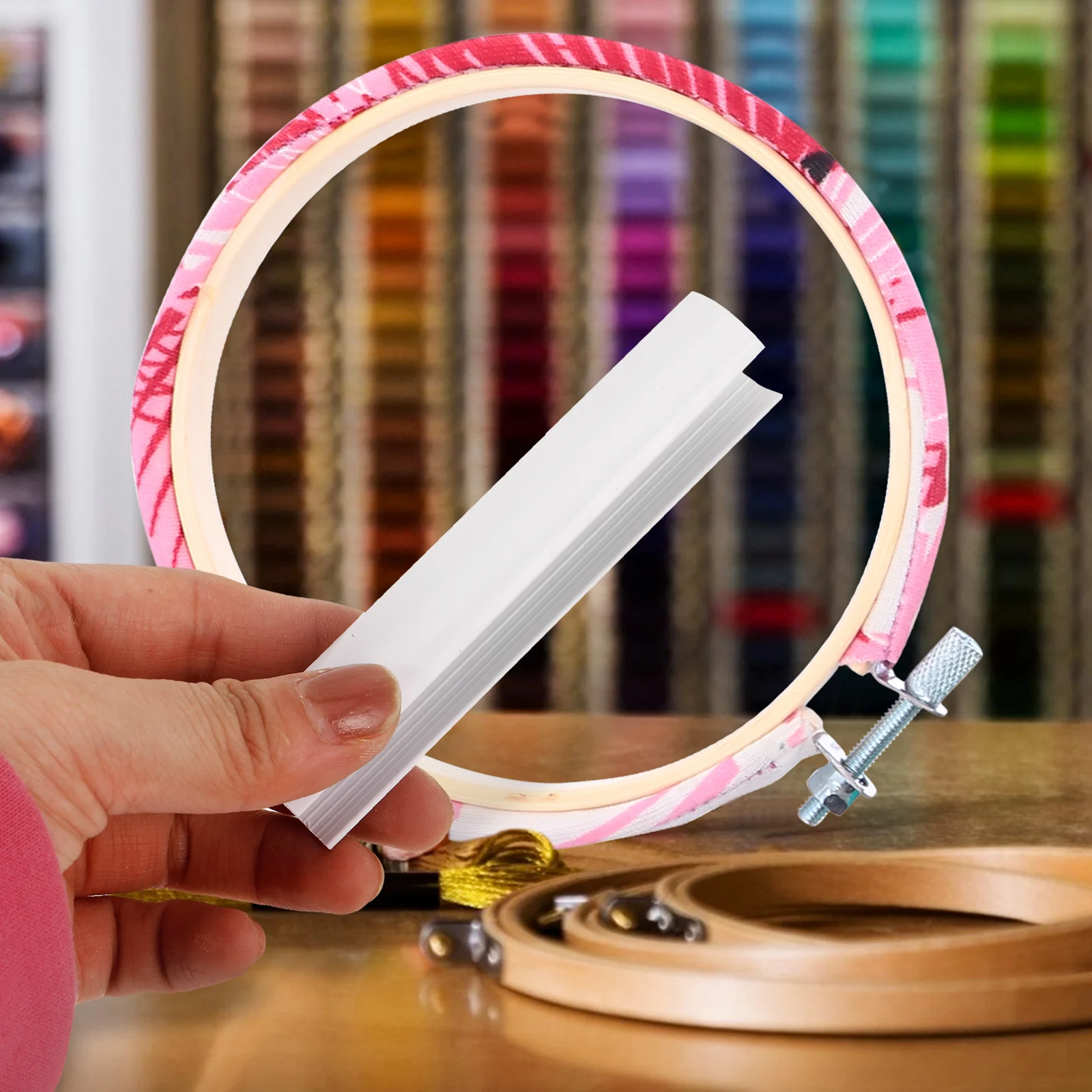 

10pcs Cross Stitch Frame Buckle Plastic Tube Buckles For Embroidery Hoop Scroll Frame Fixing Cross Stitch Fabric Supplies