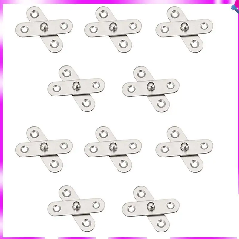 

Петли для дверей сараев N96R, 10 шт., для кухонных шкафов, вращающиеся на 360 градусов, из нержавеющей стали, 57x16 мм