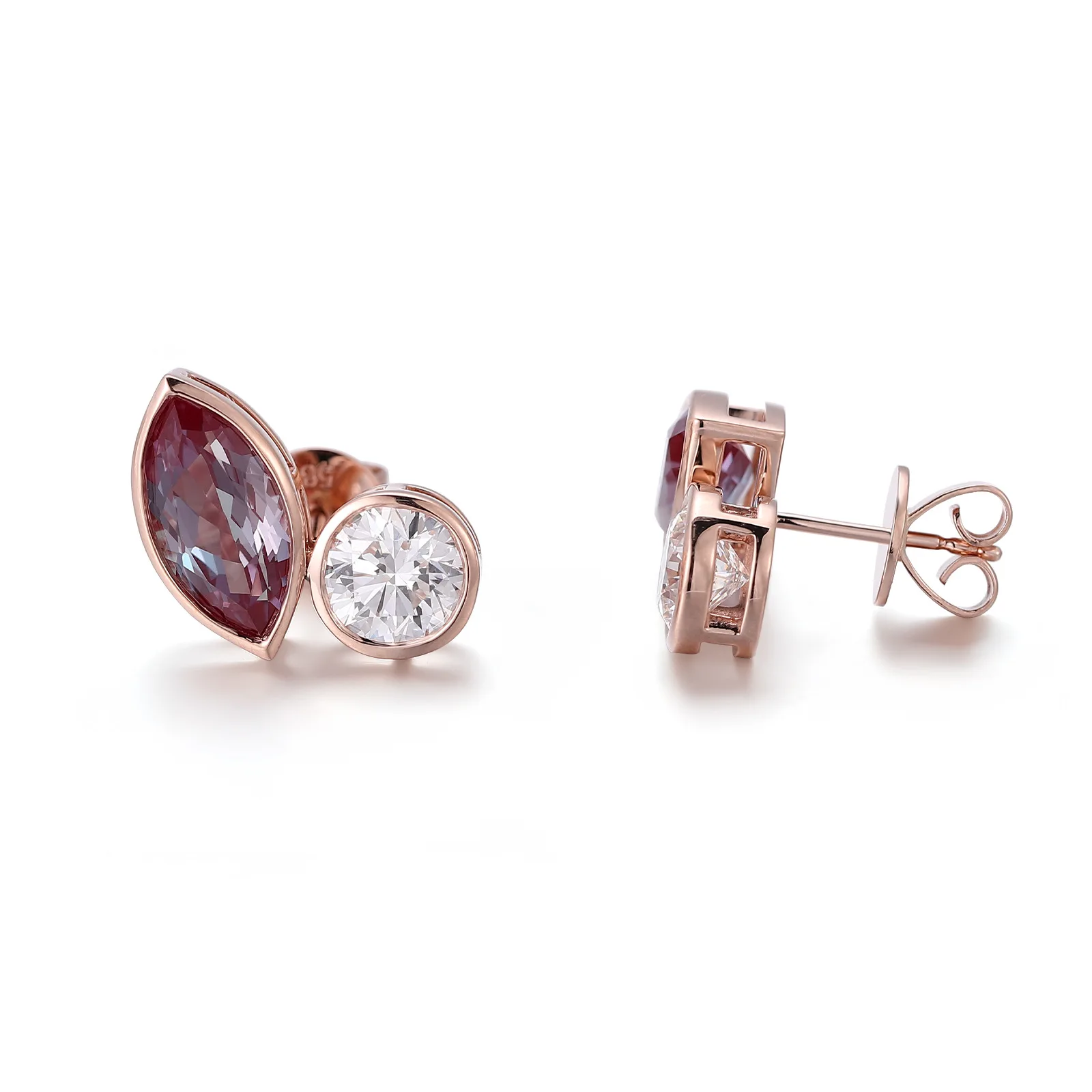 MUSHAN Custom Jewelry 10k 14k 18k Gold 925 Silver Stud Earrings Women 2ct Lab Grown Gemstones Earrings Ear Pin Moissanite Jewel - view 3