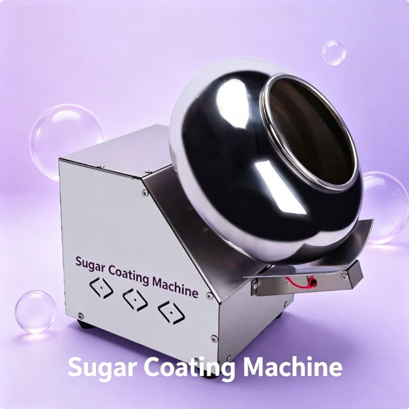 

Mini Stainless Steel Chocolate Rounder Coater Sugar Peanut Coating Maker Roasted Nuts Chocolate Coating Processing Machine