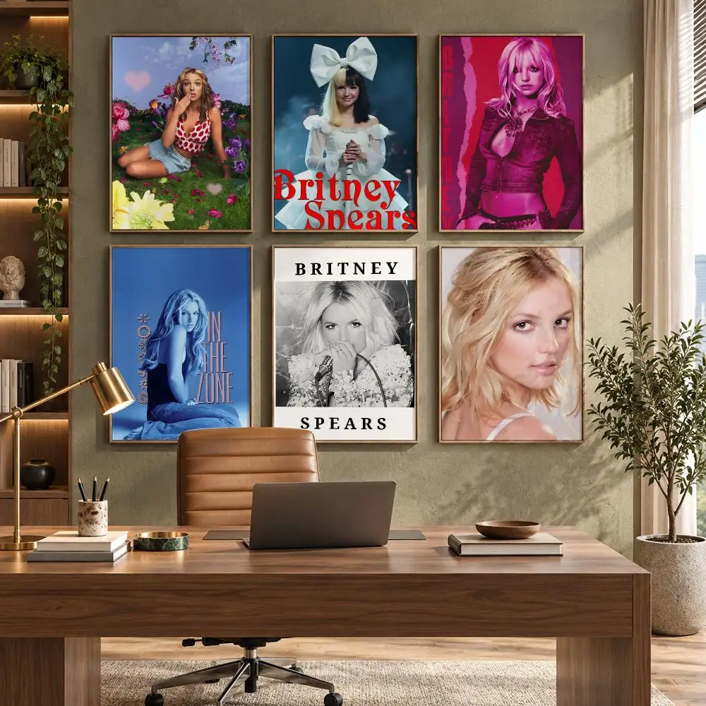 Britney Spears 90s Pop Icon Poster HD Waterproof Wall Decal for Study, Living Room & Garage, DIY Great Gift for Fans