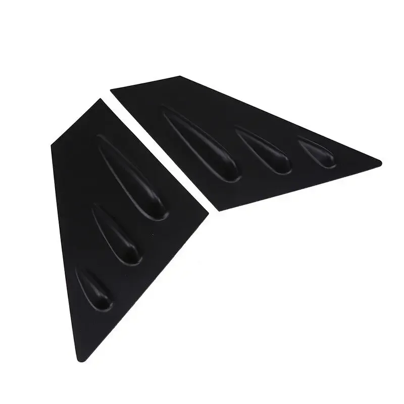 For Subaru WRX STI 2015-2018 Car Front Triangle Window Louver Side Shutter Blind Shades Cover Trim Sticker Vent Carbon Black