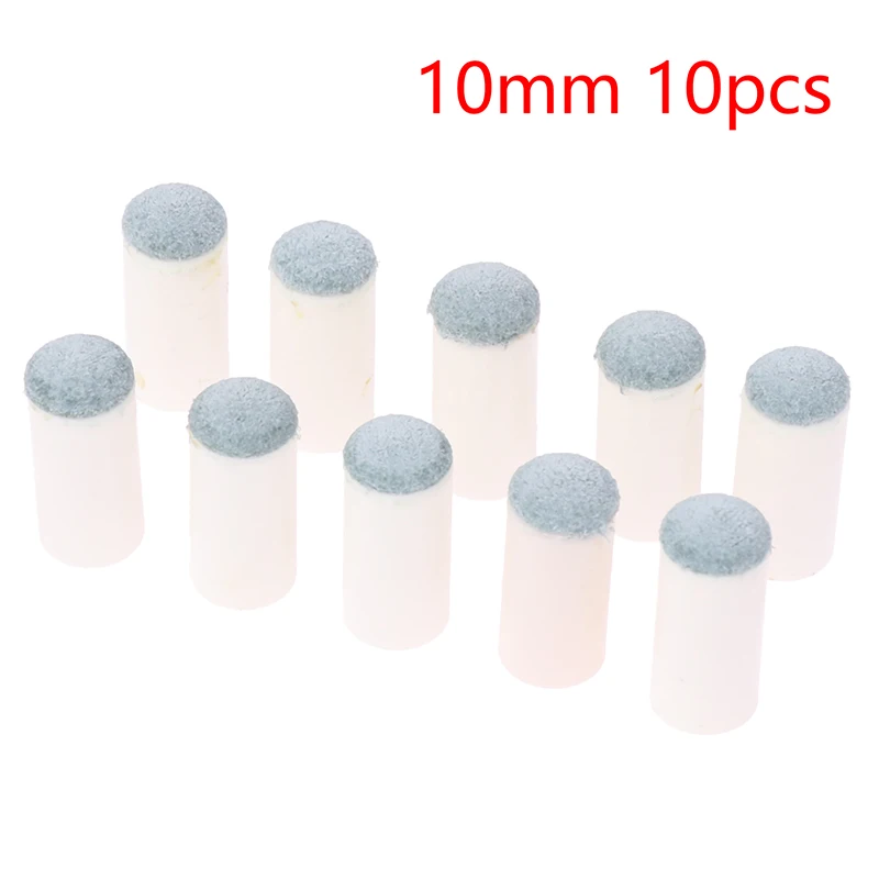 10pcs 10mm Slip-on Billiards Cue Tips Protector Pool Cue Stick Entertainment Billiard Replacement Stick Tip Accessories