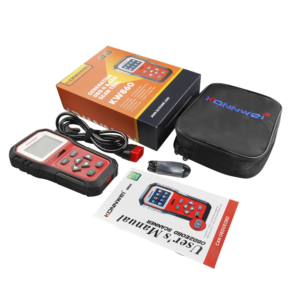 Imagem -05 - Car Scanner Ferramenta de Diagnóstico Automotivo Função Obd2 Completa Ferramentas do Carro Motor Code Reader Atualização Gratuita Konnwei-kw860 Obd2