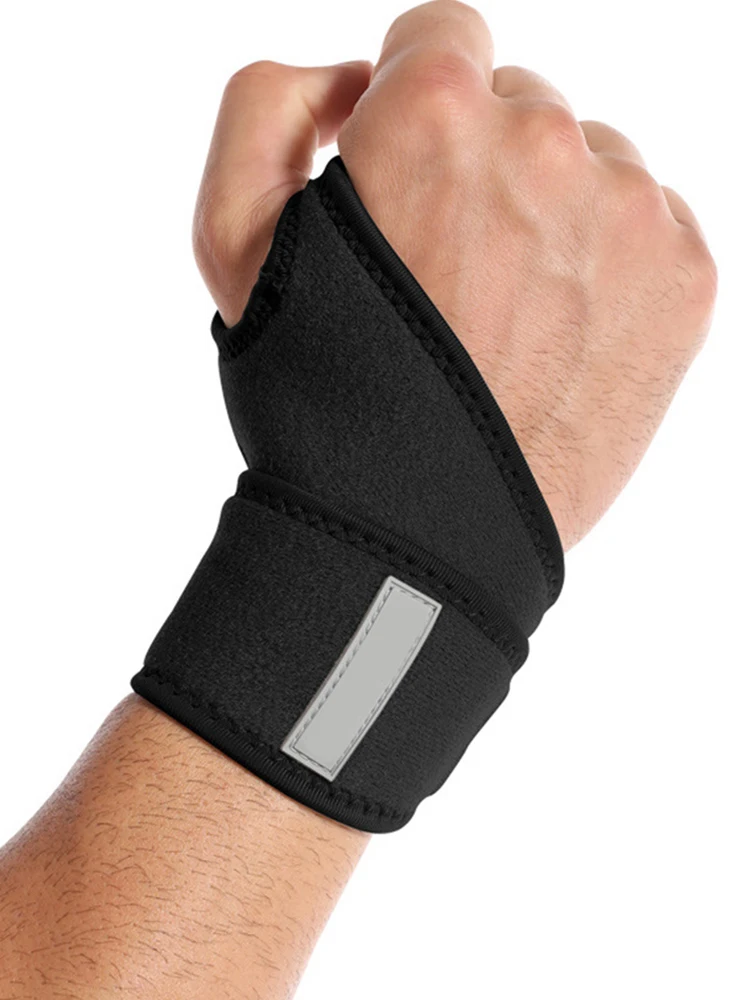 Gray Wrist Guard Band Brace Support Carpal Tunnel Sprains Strain Gym Strap Sports Pain Relief Wrap Bandage Lightweighted