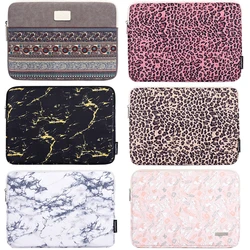2024 Marble Leopard Laptop Sleeve Carrying Case Bag 11 13.6 14 15 16 17 Inches for Macbook Dell Tablet Computer Bags Women Men