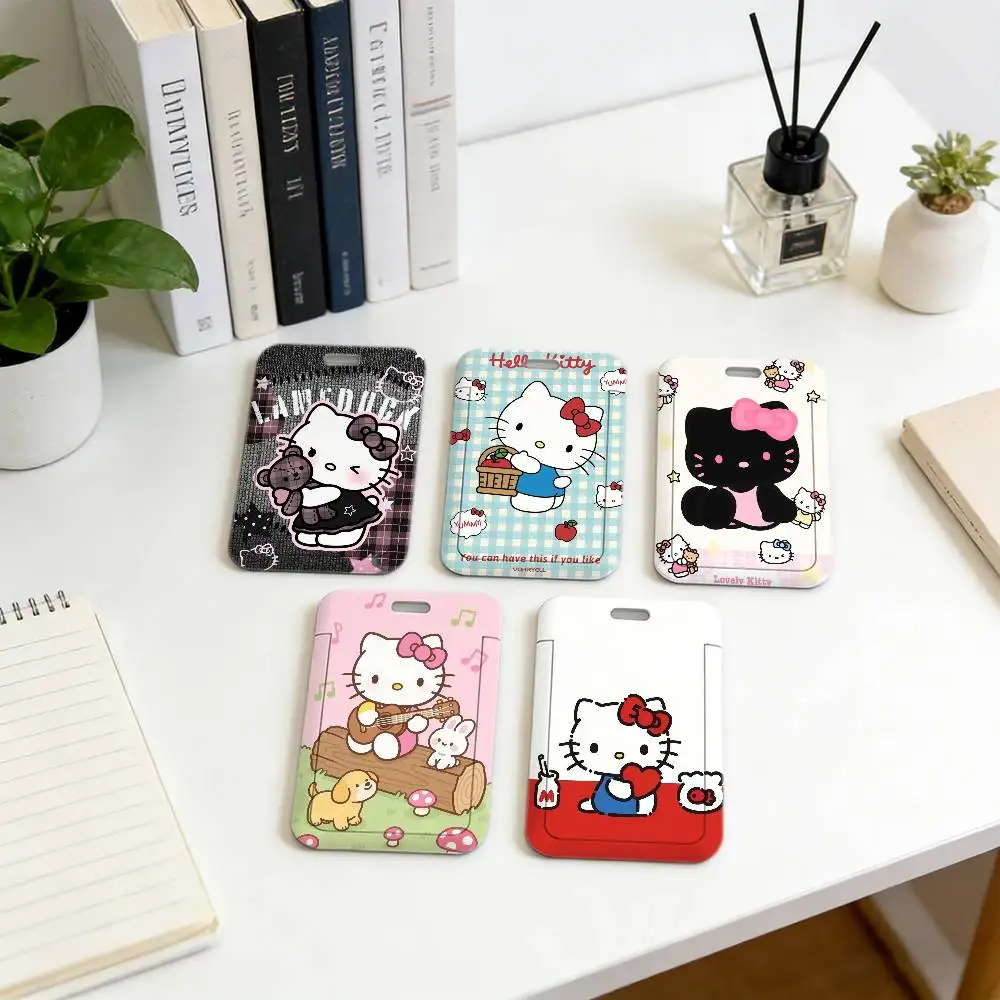 

SRO Hello Kitty Kawaii Мультяшный шнурок для ключей и бейджей, держатель для карт, для спортзала, с кольцом для ключей