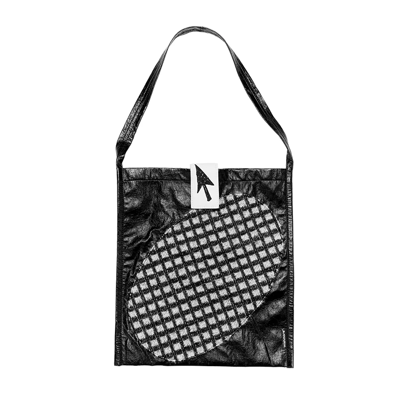 

2026 Original Fashion New Mesh Pattern Splicing Color Collision Personalized High-end Feeling Large Capacity Shoulder Bag Trendy