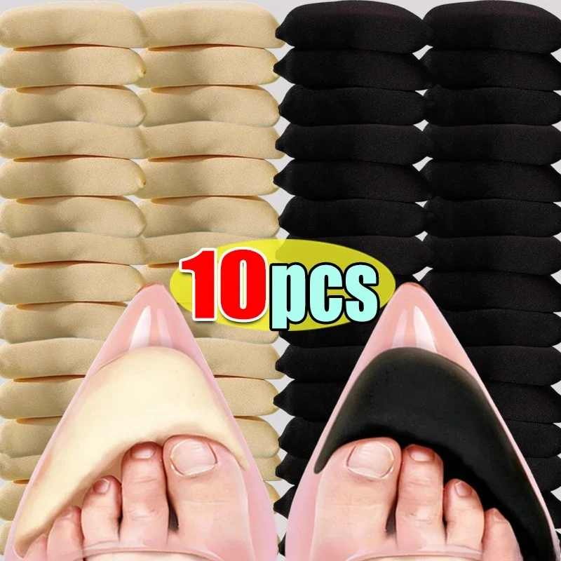 Soft Toe Plug Women High Heel Pain Relief Insert Shoe Palm Cushion Toe Front Filler Sponge Forefoot Pad Adjustable Sizes Insoles
