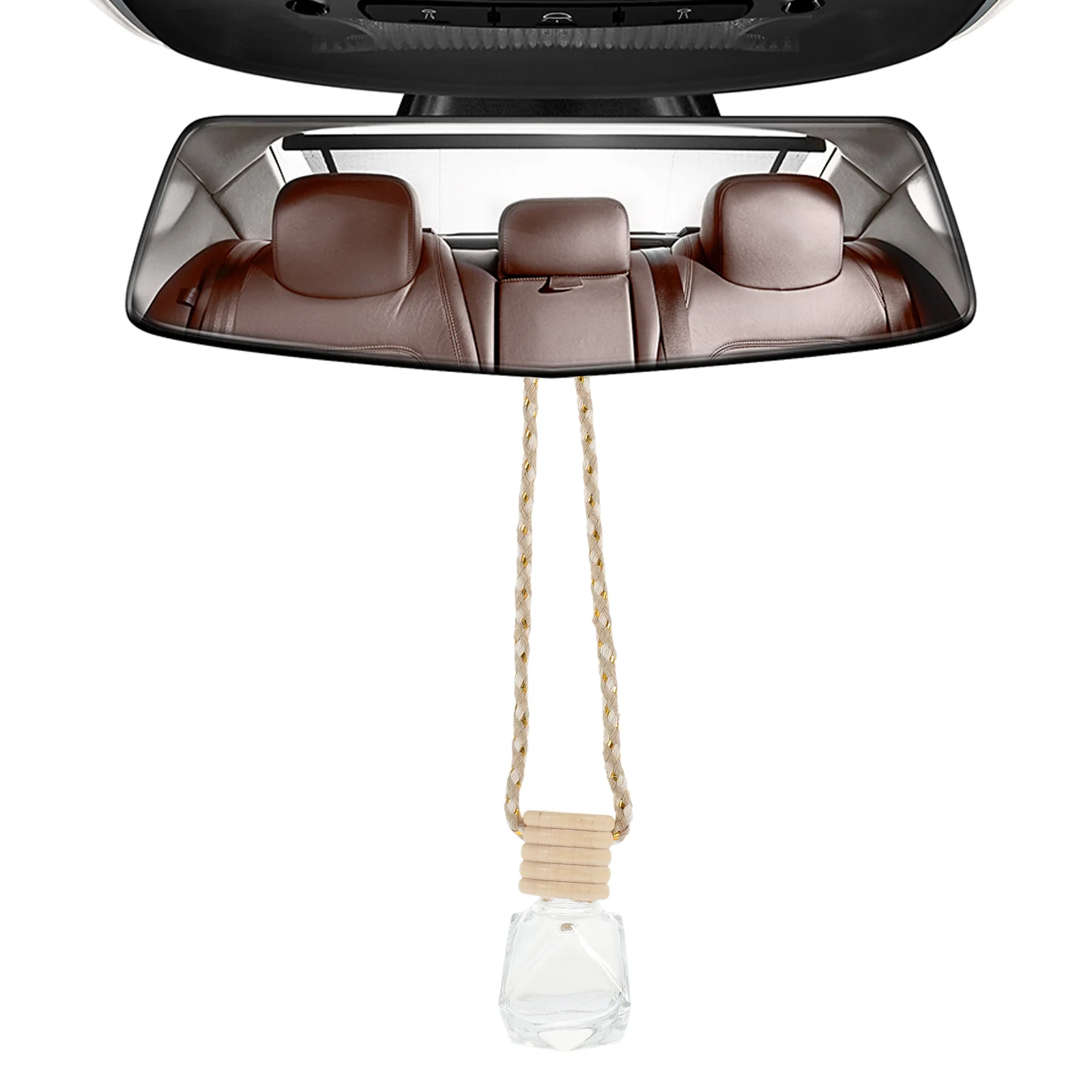 

10Pcs Car Hanging Diffuse Bottle Wooden Lid Auto Decoration Accessory Home Room Ornament Hanging Diffuse Bottle