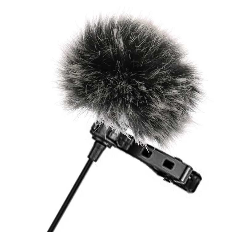 MF1 Clip-on Lavalier Microphone Mic Universal Wireless Microphones Noise Reduction Hairball Windproof Sleeve Lapel Lavalier Mic