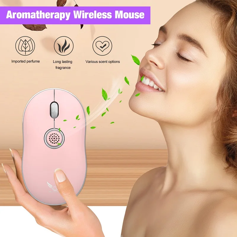 T31 2.4G Wireless Aroma Mouse 1200 DPI Portable Colorful Rechargeable Home Office For Laptop Desktop PC For Windows XP IOS Vista