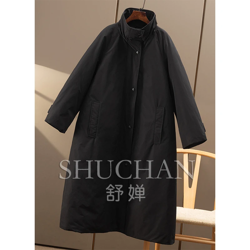 High-quality Stand-up Collar Long 90 Goose Down Clothing Women Winter Coat Women  Casacos De Inverno Feminino