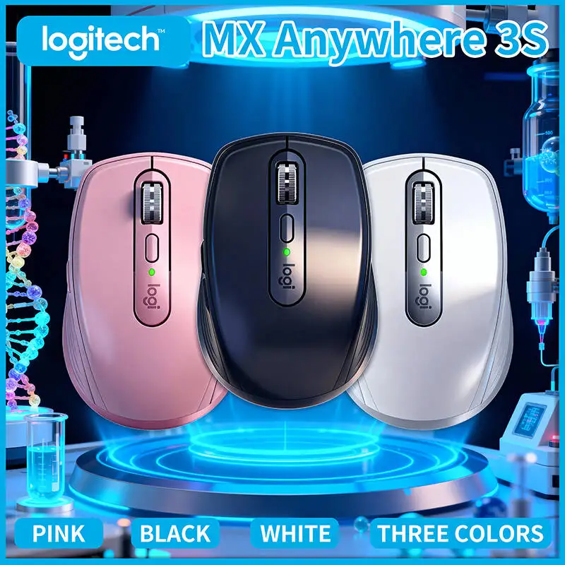 

Компактная мышь Logitech MX Anywhere 3S, эргономичный дизайн, перезаряжаемая, с быстрым прокруткой для портативных ПК Mac
