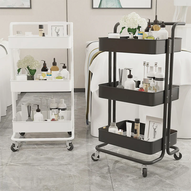 Cosmetic Beauty Salon Trolley Manicure Cart Medical Hairdressing Salon Trolley Medical Carrito Auxiliar Salon Furniture BL50ST