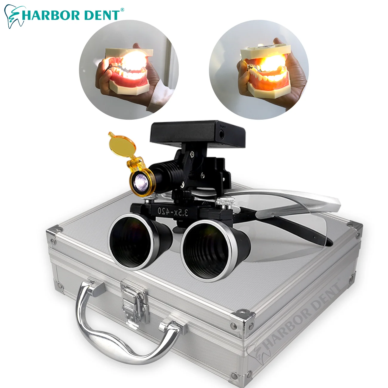 

High Brightness Dental Headlight Lamp 2.5X/3.5X Lab Medical Loupes Magnification Binocular Dentistry Equipment