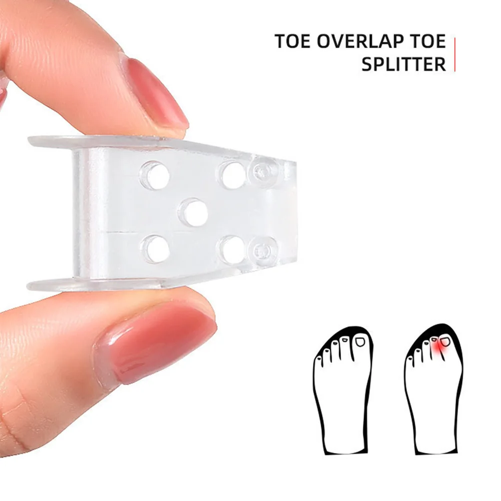 Solve Foot Problems with Transparent Toe Splitter Thumb Outer Turntormor Foot Bone Orthosis Toe Overlap Separator