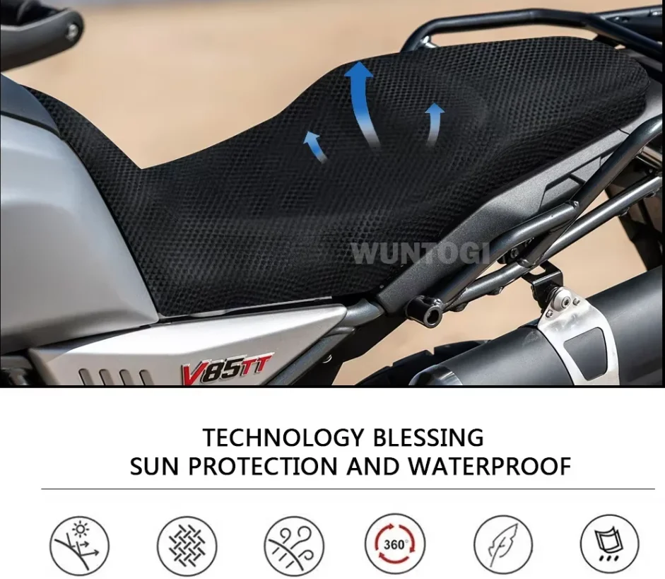 For MOTO GUZZI V85TT New Motorcycle 3D Airflow Seat Covers For MOTO GUZZI V85TT Seat Protect Cushion Heat Protection Mesh Seat