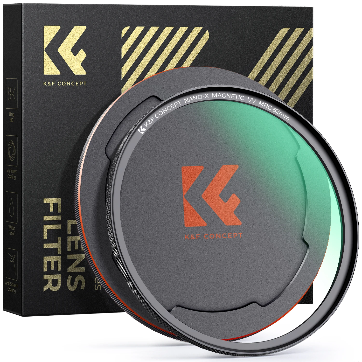 

K&F Concept Nano-X Magnetic MC UV Lens Protection Filter Multi-Layer Coatings+Lens Cap for 49 52 55 58 67 72 77 82mm Camera Lens