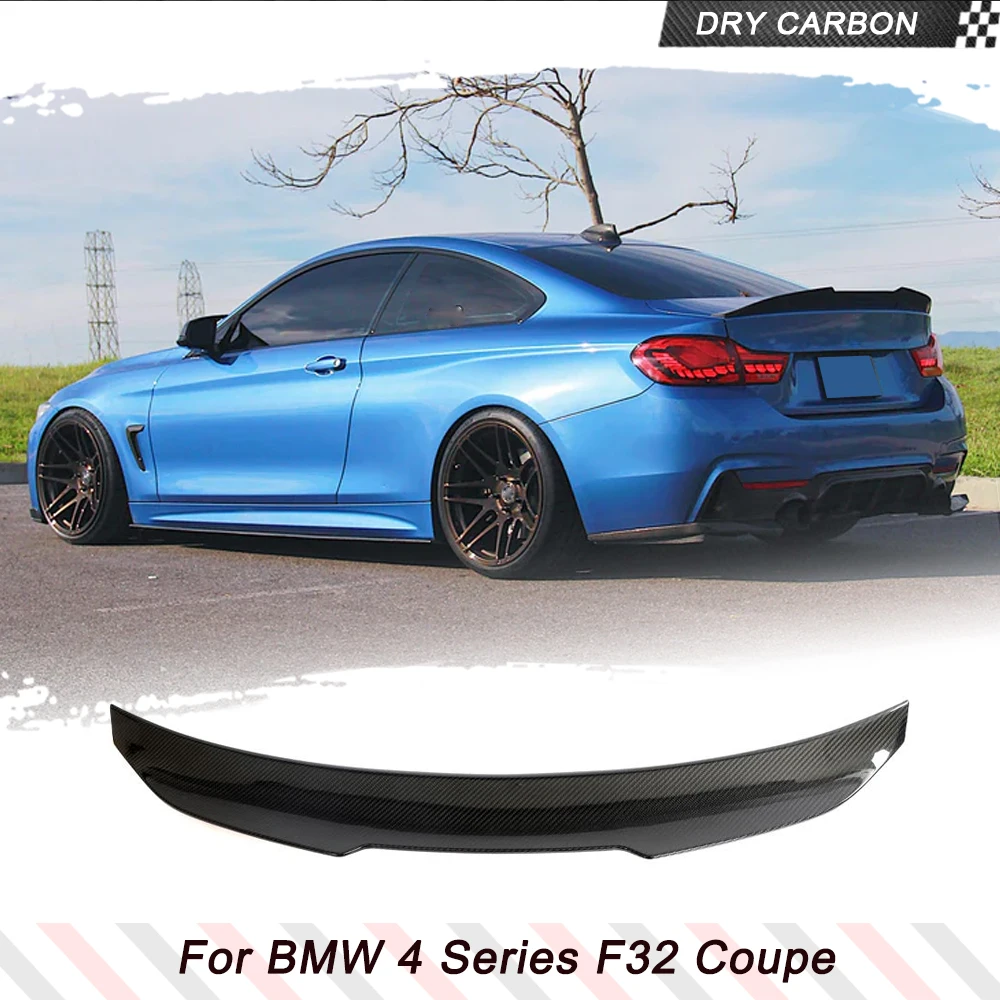 

Prepreg Dry Carbon Fiber Rear Trunk Racing Spoiler Boot Wing HighKick Lip For BMW 4 Series F32 Coupe 435i 440i 2014-2019