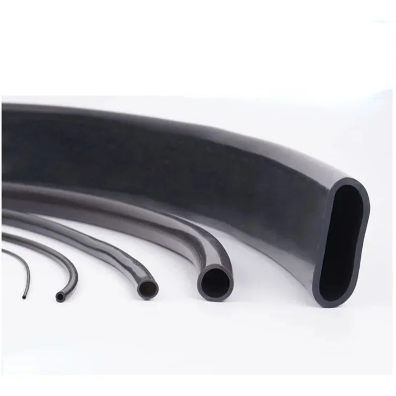 

1Meter 5Meters Industrial Grade High Temp Resistant Black Silicone Rubber Hose Capillary Pipe Tube ID 1-60mm Silicone Tube