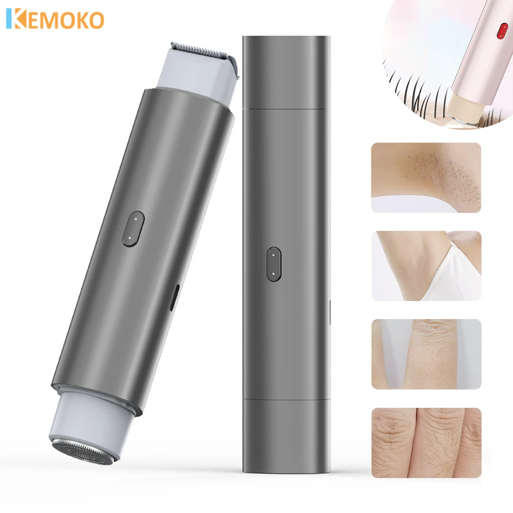 Electric Body Facial Hair Remover 2 In1 Women Epilator Electric Face Defeather Lady Shaver For Painless Body Face Leg Razor Tool