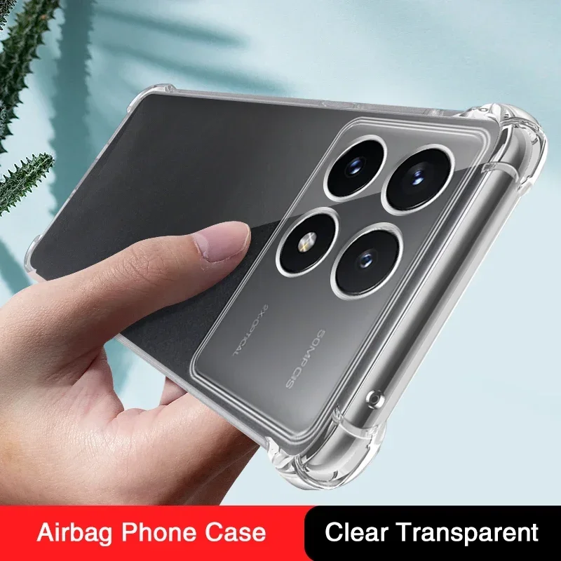 Airbag TPU Case for Xiaomi Poco X6 Pro X6Pro 5G Soft Clear Shockproof Silicone Back Cover Mobile Phone Accessories Carcasa Funda