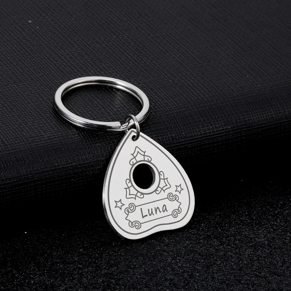 Customized Pet ID Tags Ouija Planchette Tag Name Plate Engraved Name Phone Number for Puppy Kitten Cat Collar Ouija Board Tag