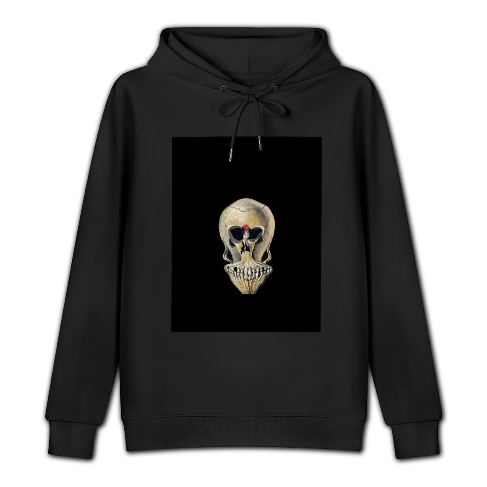 Ballerina in a Death's Head Pullover Hoodie men's clothing new hooded tee