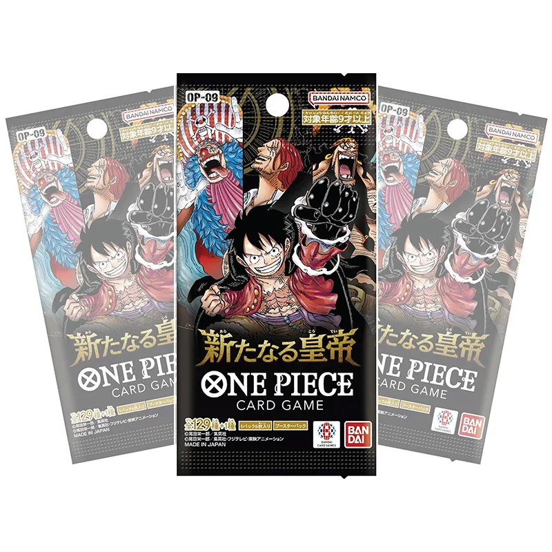 Nowa gra karciana Bandai One Piece OP-09 The New Emperor Is A Set Focused on The Four Emperors Monkey D. Luffy, Shanks, Buggy