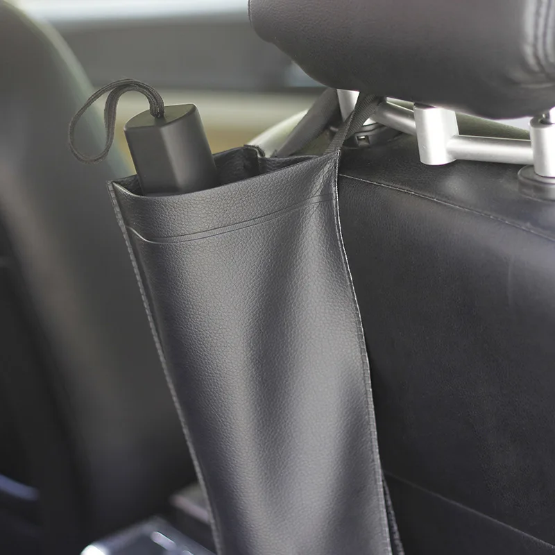 Bolsa de almacenamiento para paraguas de coche, organizador multifuncional para asiento trasero, impermeable, soporte de almacenamiento colgante,