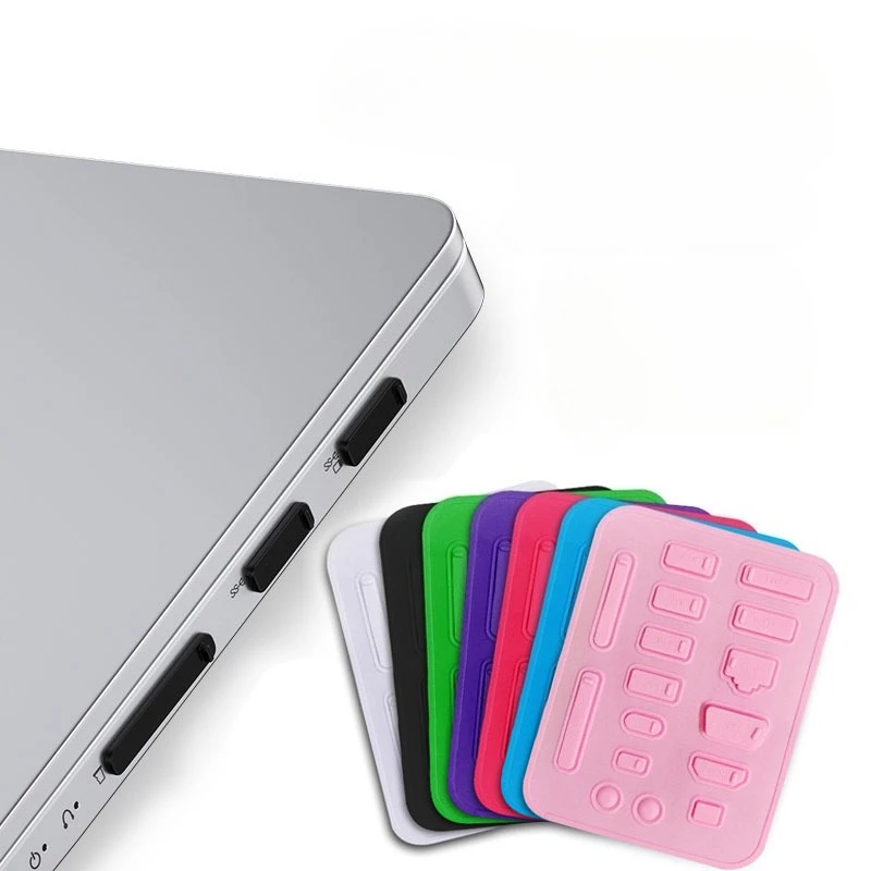 16 pçs/set Silicone Anti Poeira Plug Capa Rolha Tipo C Laptop Poeira Porta USB Interface RJ45 à prova d'água