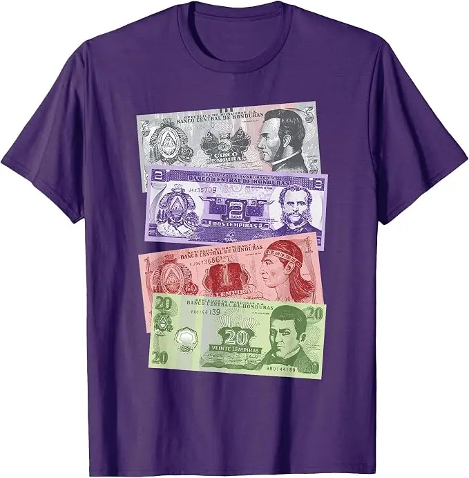 Honduras Billetes, Lempiras T-Shirt Y2k Persönlichkeits-Grafik-Bekleidung für Frauen Männer A Por Baleadas Catrachos Neuheits-Geschenk-T-Shirt-Oberteile – Detail 16