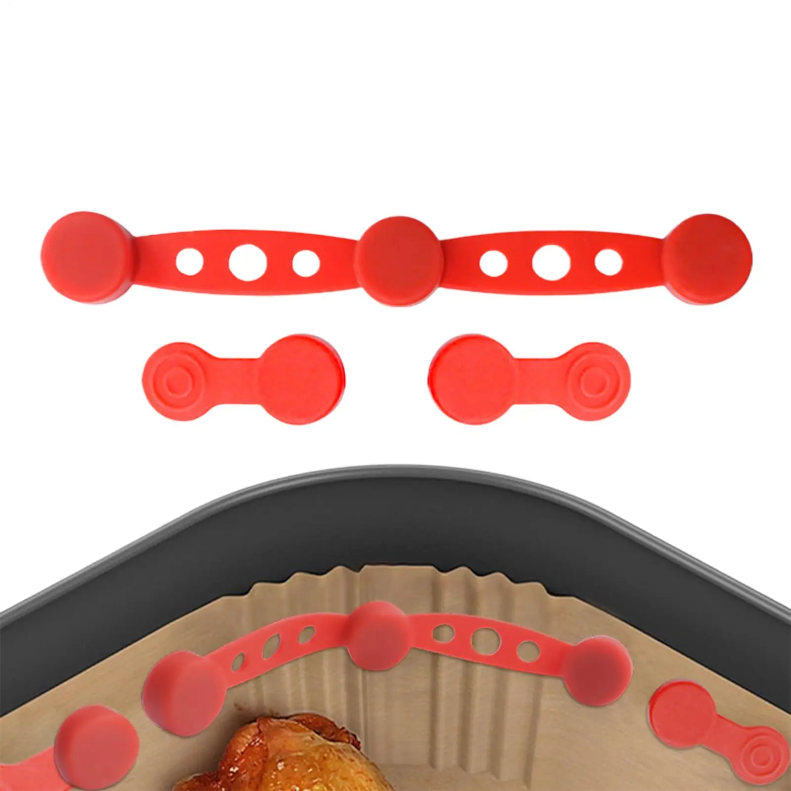 Air Fryer Magnets Kitchen Silicone Air Fryer Baking Paper Magnets Liner Holder Heat-Resistant Prevent Paper From Covering Food view 3