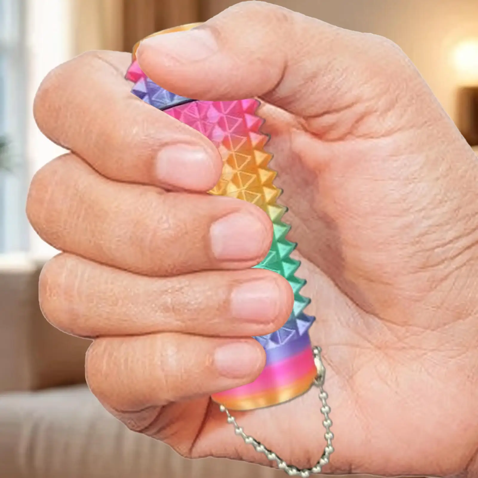 Juguetes antiestrés sensoriales para adultos, artículos antiestrés con impresión 3D, llavero de estimulación manual para recompensa, gestión de ira calma