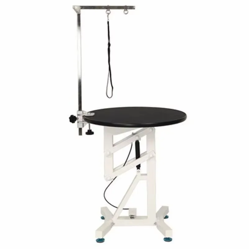 Desktop Shape Can Be Customized Height Adjustable Round Hydraulic Tables Pet Grooming Table