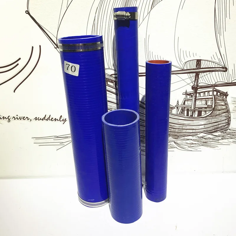 Panjang 10-58Cm ID16-85mm Lurus Silikon Intercooler Tabung Pipa Pendingin Selang Suhu Tinggi Tekanan Tinggi Turbo Kirim 2 Klem