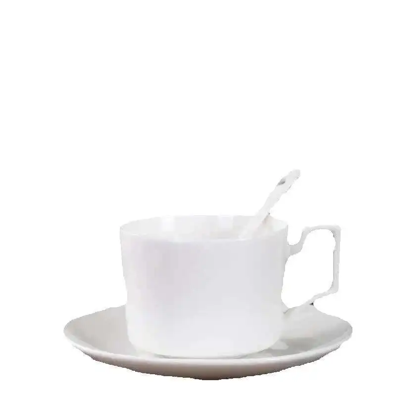 Conference Cup Tea Hotel Ceramic Pure White Medium Office Drinking With Lid