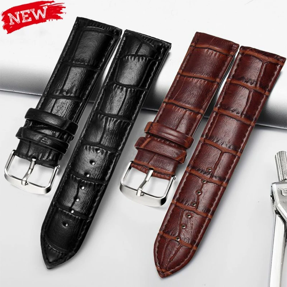 Echtleder-Uhrenarmbänder 12/14/16/18/20/22/24 mm Uhrenarmband mit Stahl-Dornschließe Hochwertiges Armband Correas