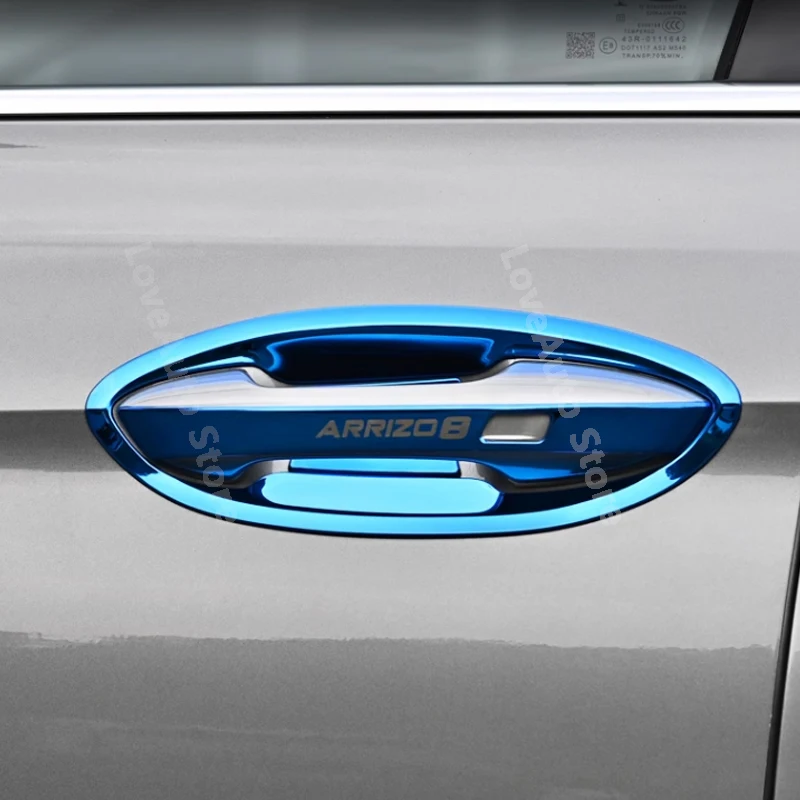 For Chery Arrizo 8 2023 2024 Car Door Handle Protective Bowl Cover Door Handle Outer Bowl Stainless Steel Cover Accessories